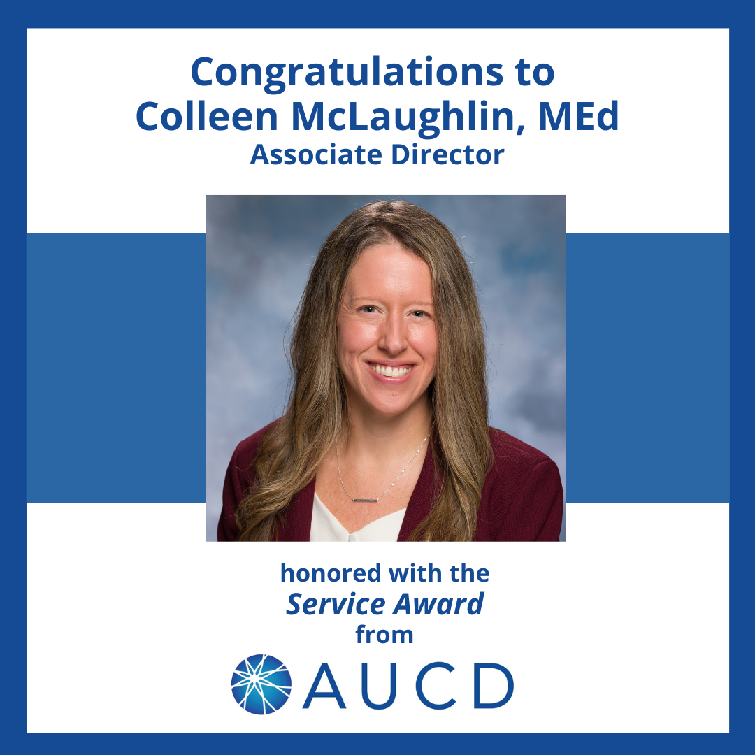 Colleen McLaughlin Honored with service Award by AUCD