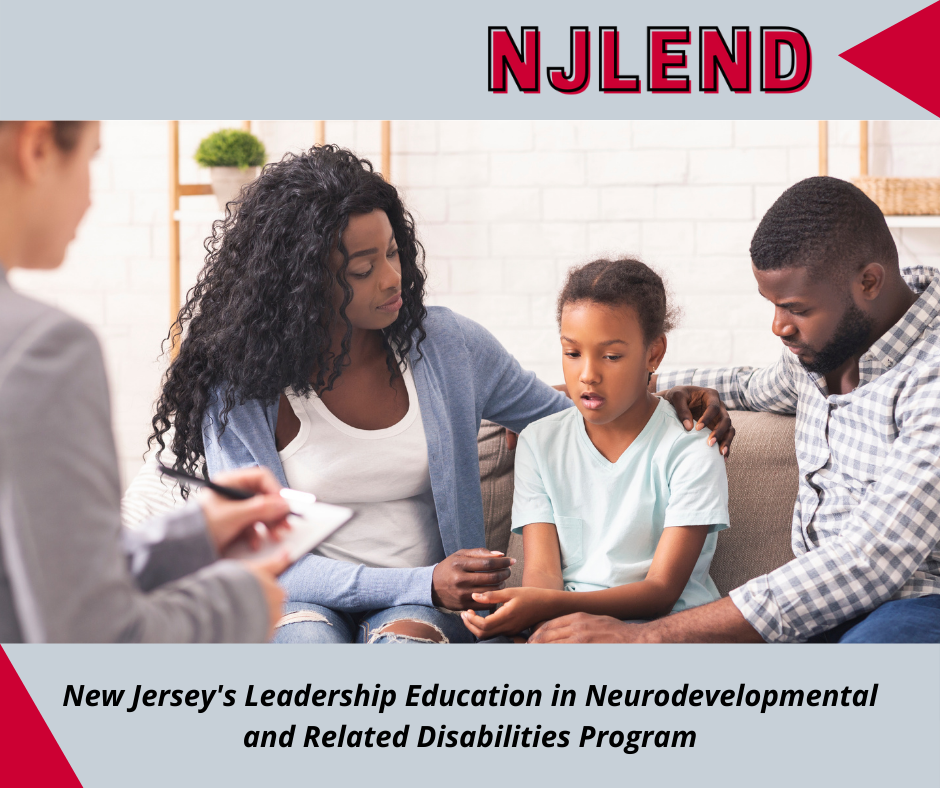 NJLEND Recruitment Announcement with an image of a family sitting on a couch